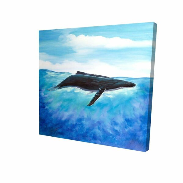 Fondo 16 x 16 in. Blue Whale-Print on Canvas FO2793352